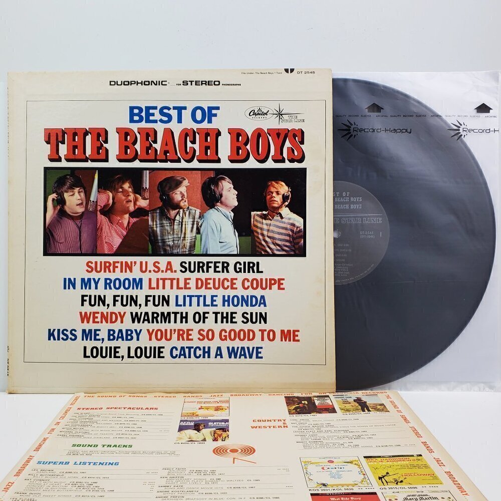 Beach Boys Best Of Vol. 1 Vinyl Record 1966 DT 2545 Duophonic Capitol Starline